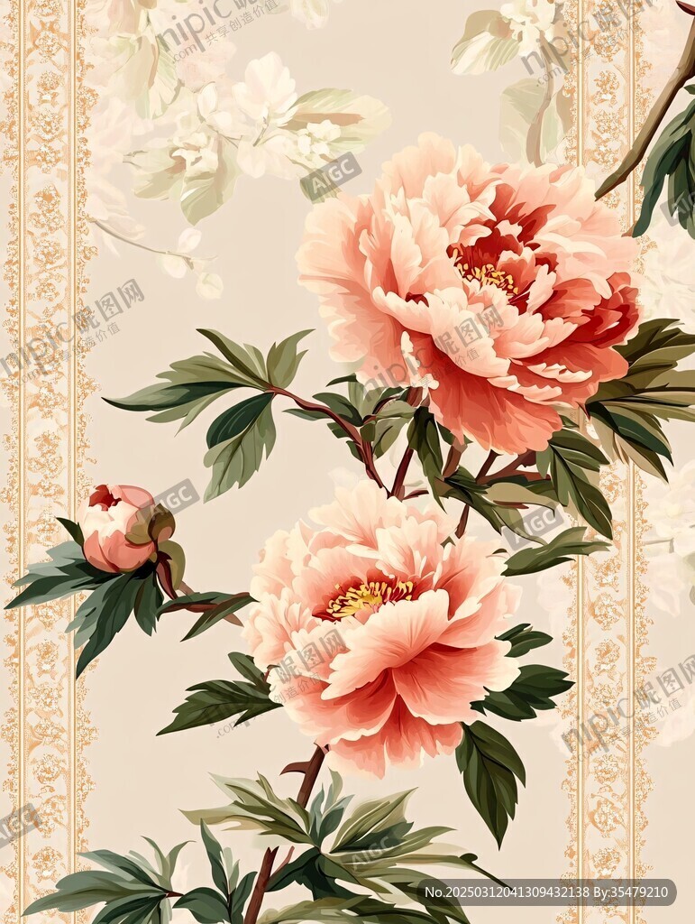 華麗的花卉圖案