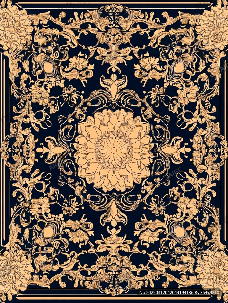 金色花紋圖案