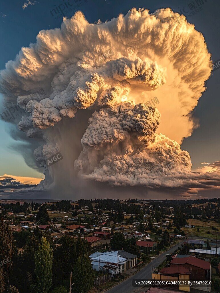 壯觀的火山灰云