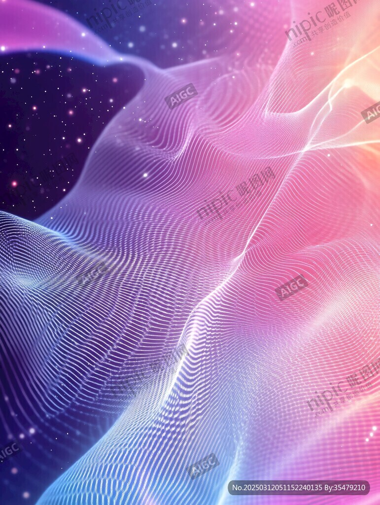 抽象的數(shù)字波浪