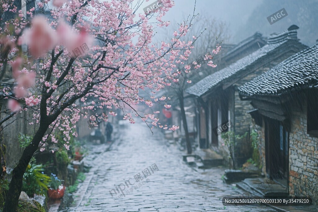 春雨中的古鎮(zhèn)風(fēng)情