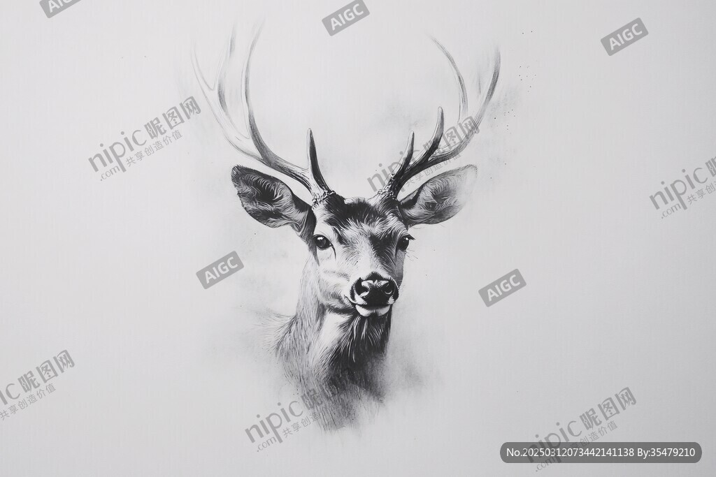 鹿的肖像