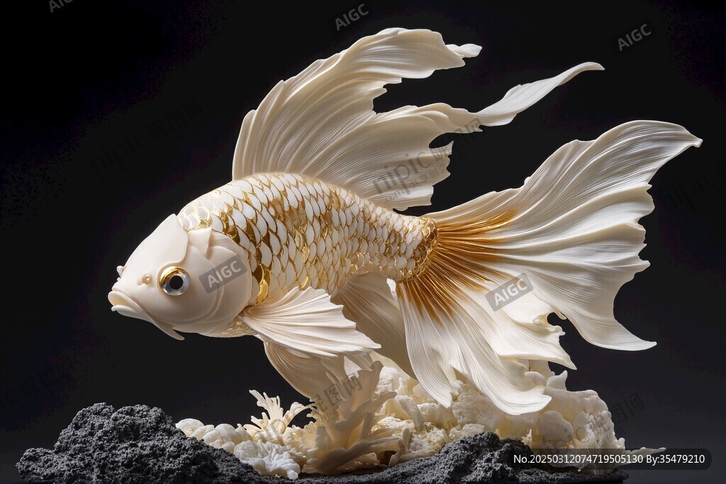 金魚雕塑藝術(shù)品