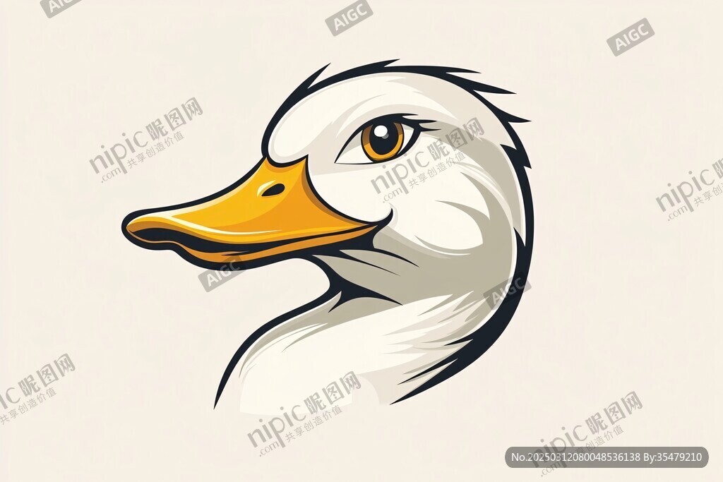 風格化的鴨子頭像