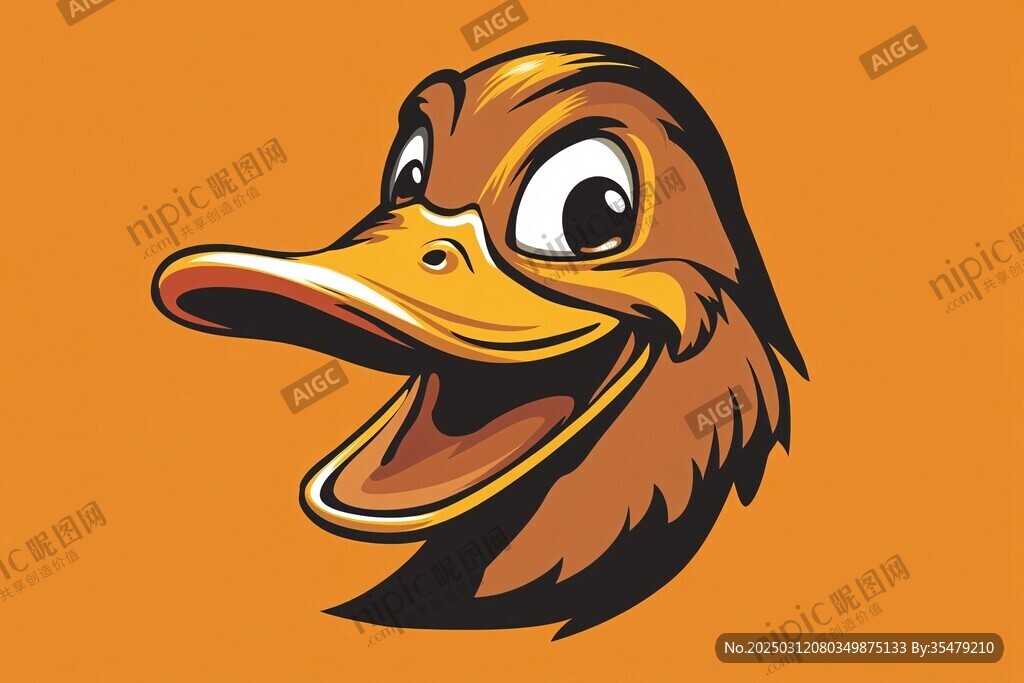 卡通鴨頭插畫