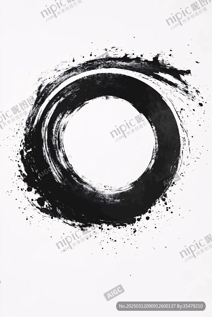 抽象黑白畫