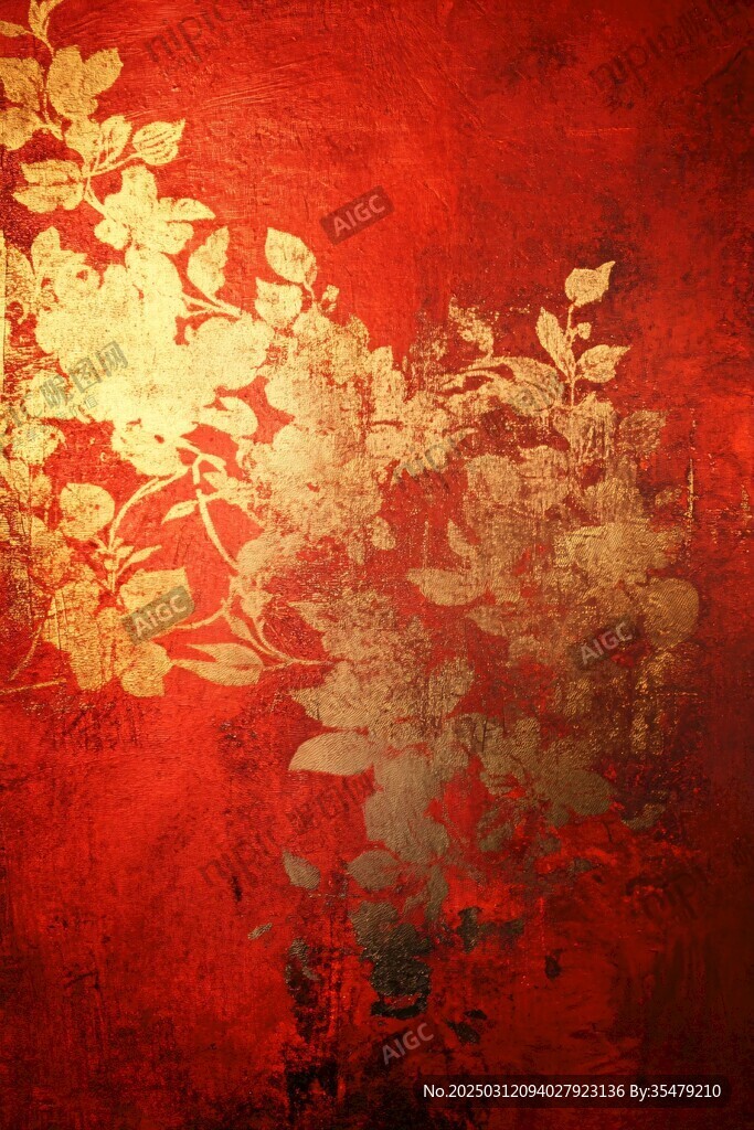 紅色花卉紋理背景