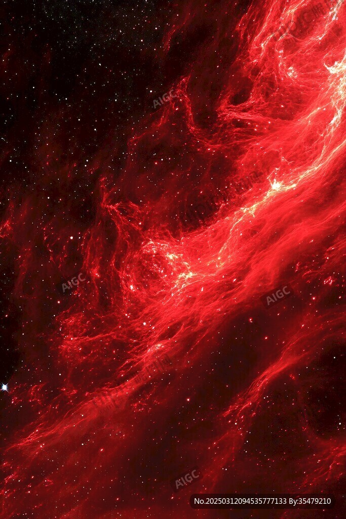 紅色星云的宇宙之舞