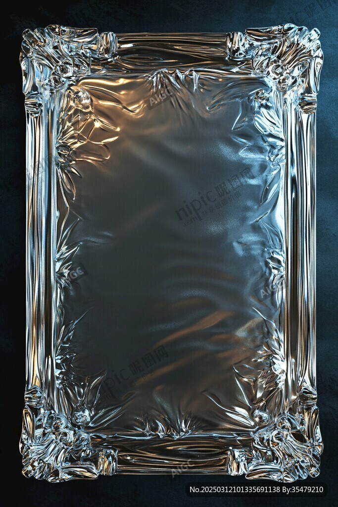 反光的玻璃框
