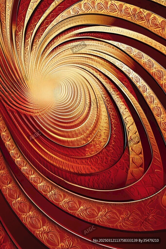 紅色漩渦抽象圖案
