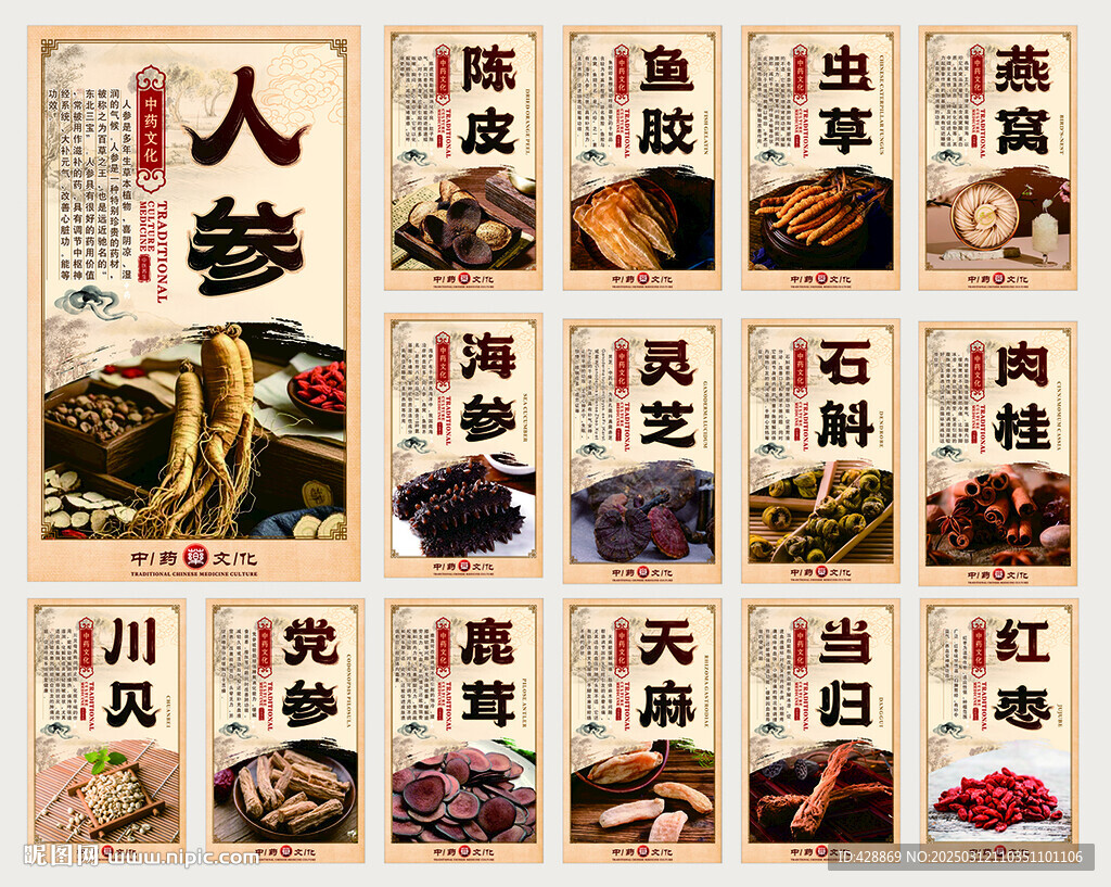 中藥展板