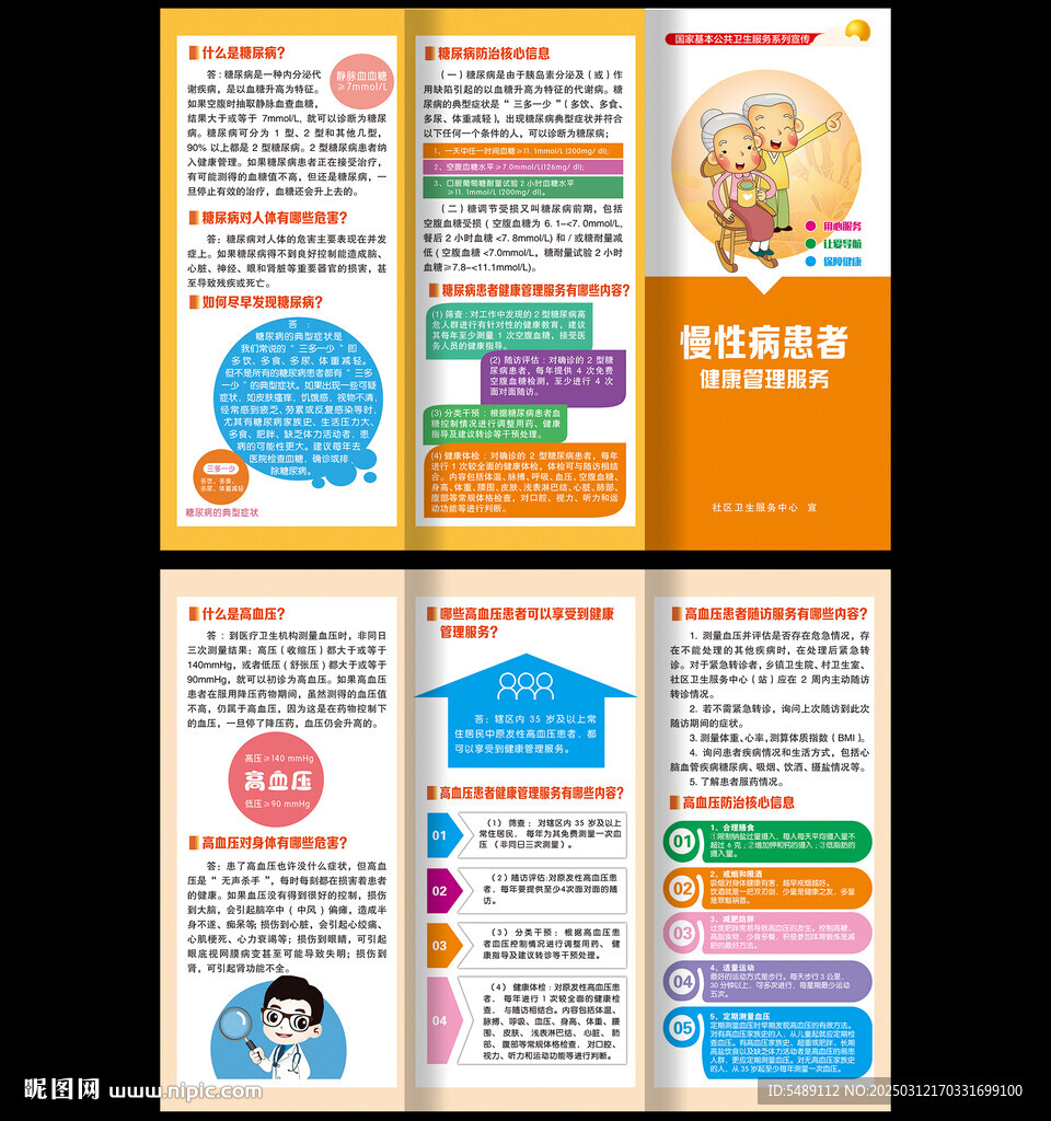 慢性病三折頁