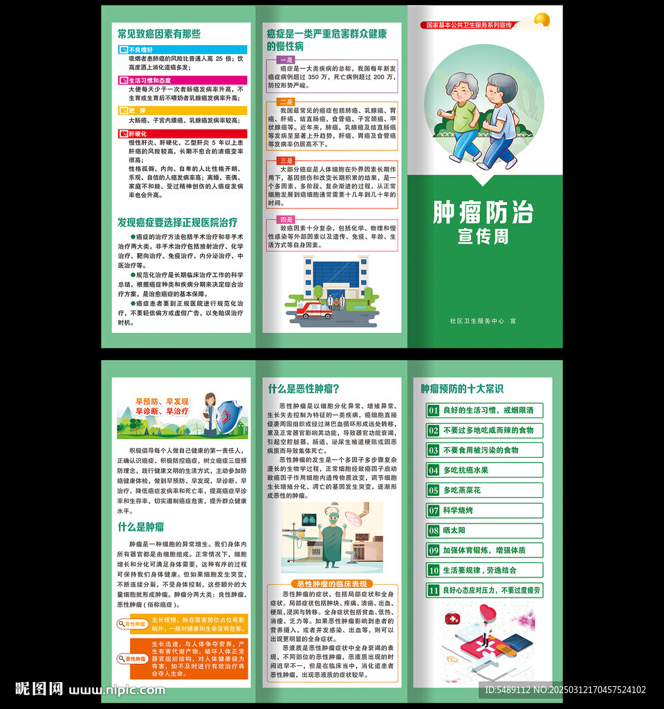 腫瘤防治三折頁