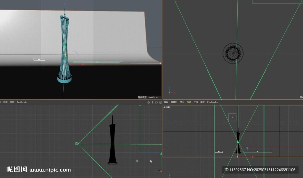 廣州塔C4D模型