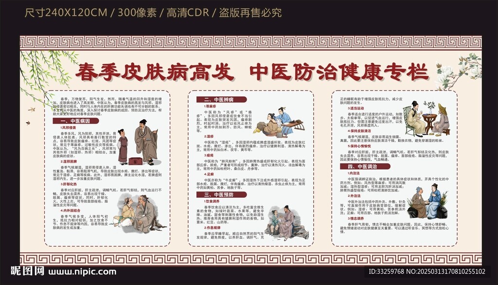 春節中醫防治皮膚病宣傳欄