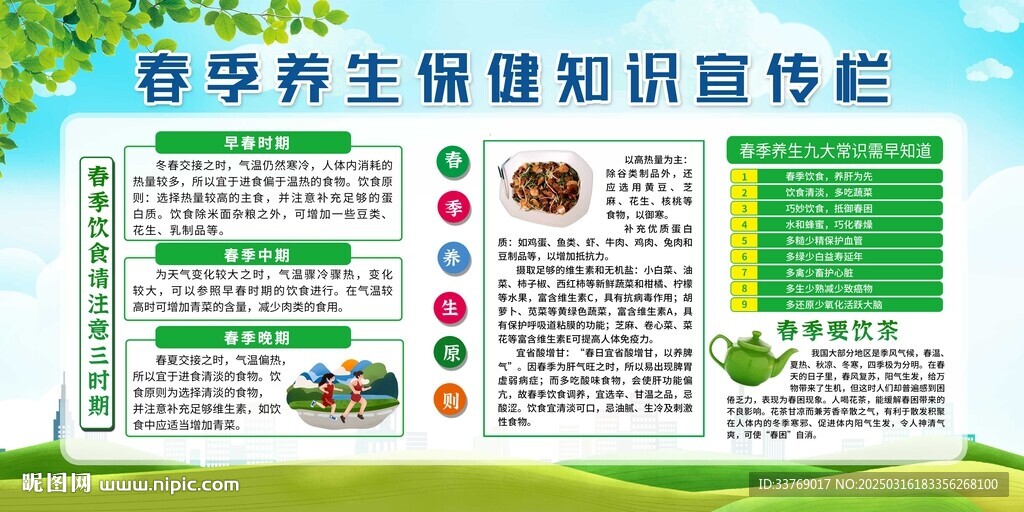 春季健康教育科普宣傳欄