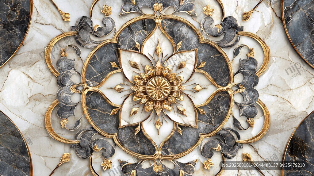 marble and gold ornamentation