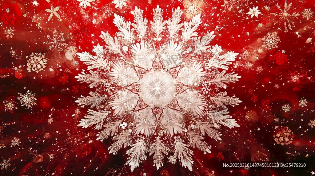 紅色雪花曼陀羅