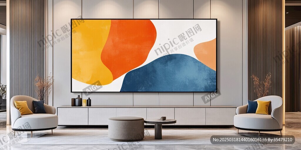 現代抽象藝術畫作