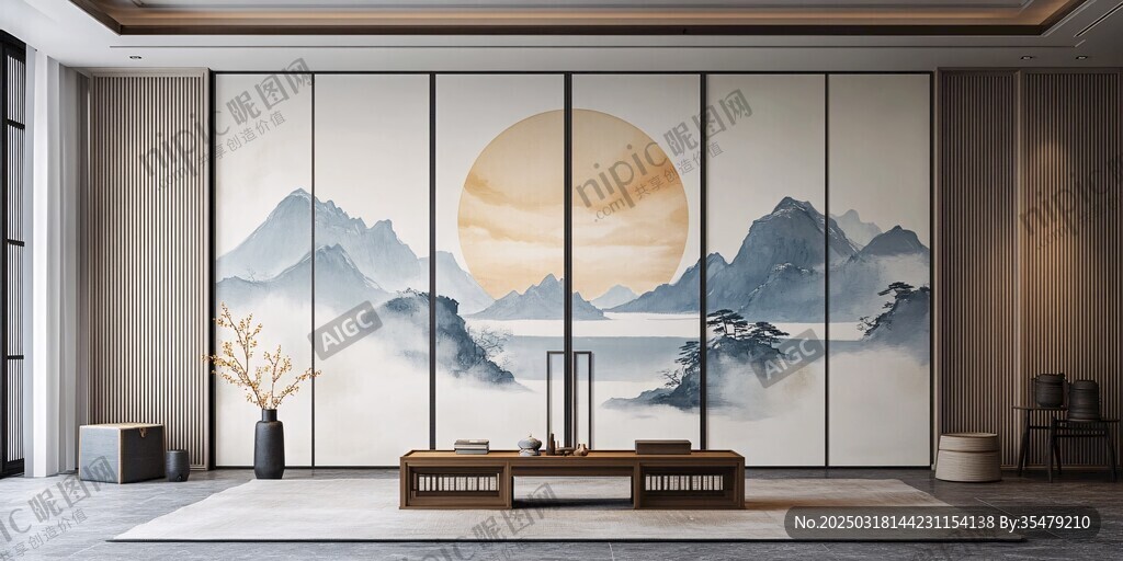 山水畫風(fēng)格的室內(nèi)設(shè)計(jì)