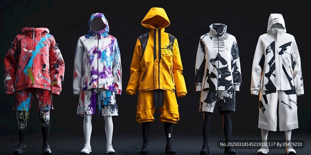 五彩繽紛的服裝系列