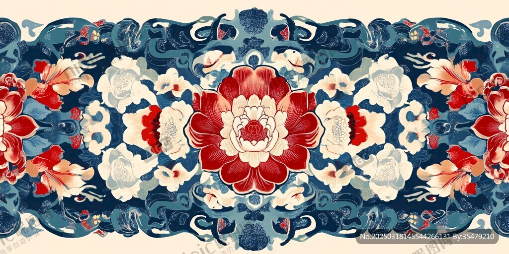 對稱花卉圖案