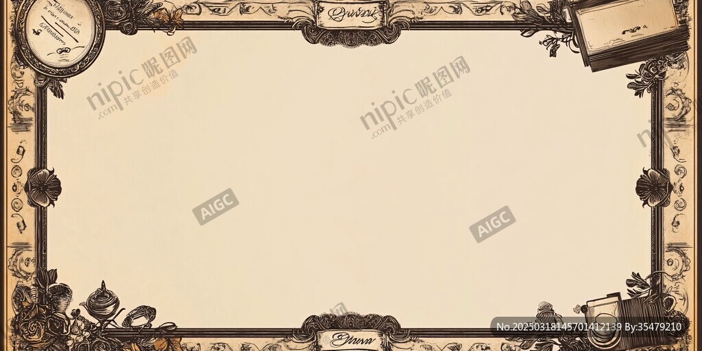 復古風格邊框設計