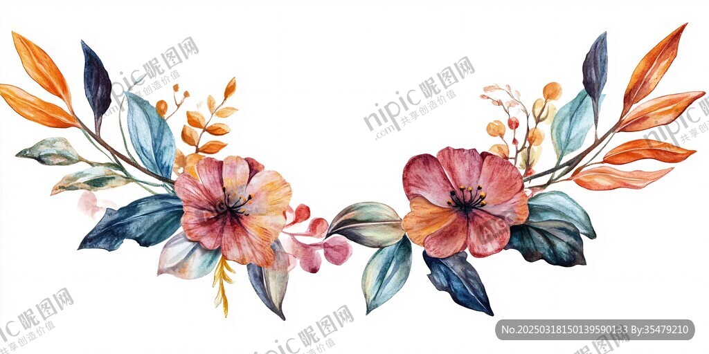 水彩花卉插畫