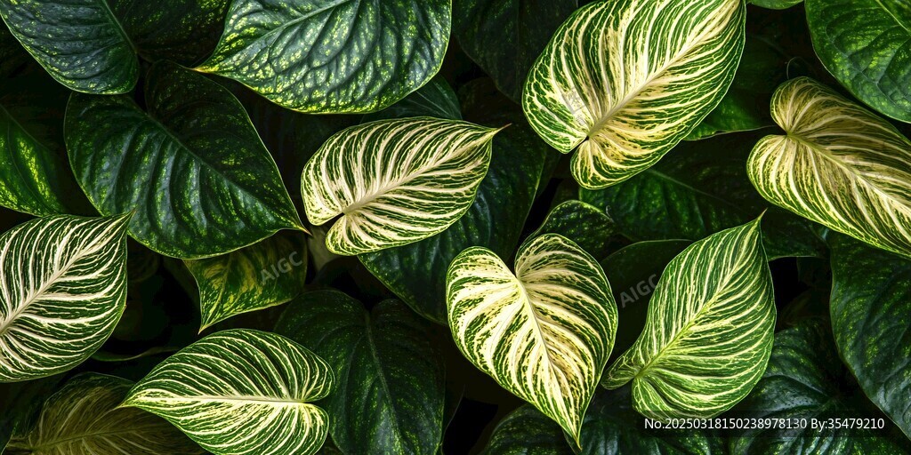 綠色植物的自然之美