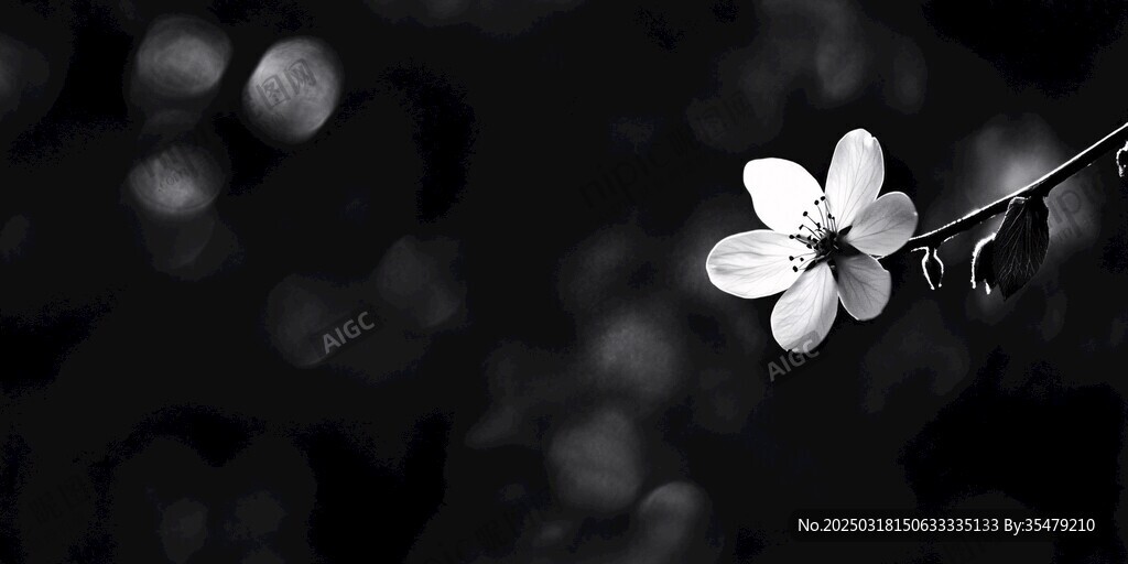黑白花影