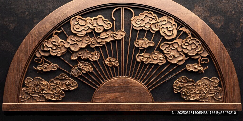 云紋木雕藝術(shù)品