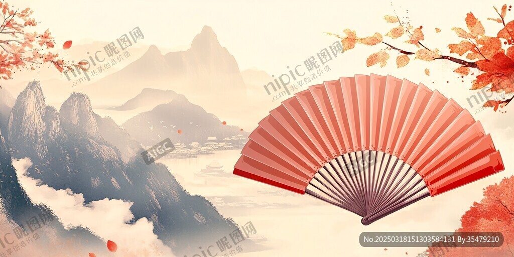 中國(guó)風(fēng)扇的藝術(shù)與自然之美
