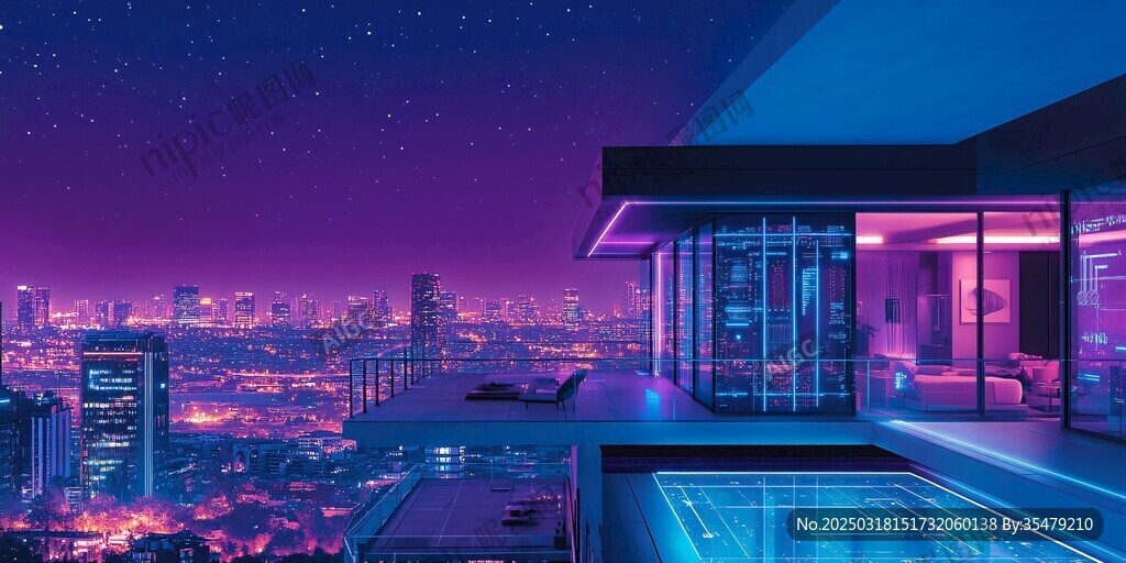 夜幕下的城市綠洲