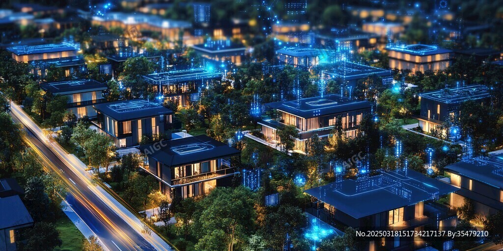 智慧城市的夜景