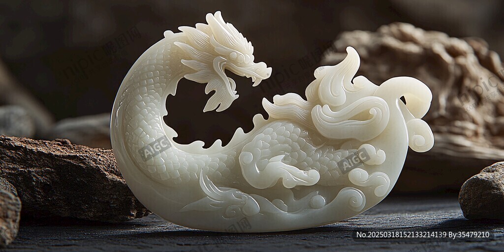 和田玉雕刻龍形象