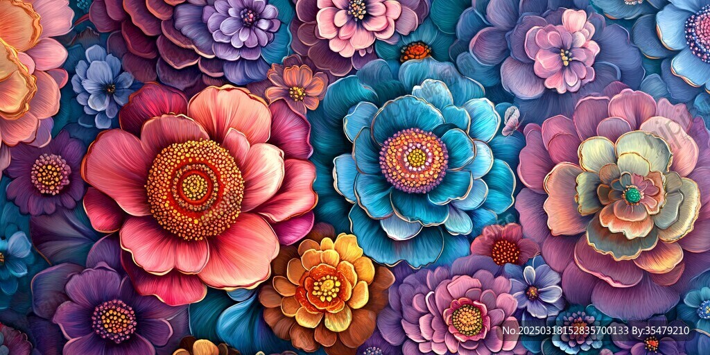 絢麗多彩的花海