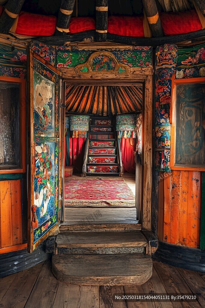 蒙古傳統(tǒng)建筑的內(nèi)部