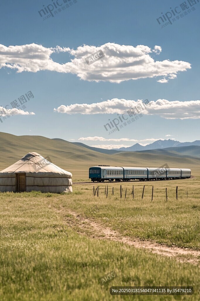 穿越草原的火車之旅