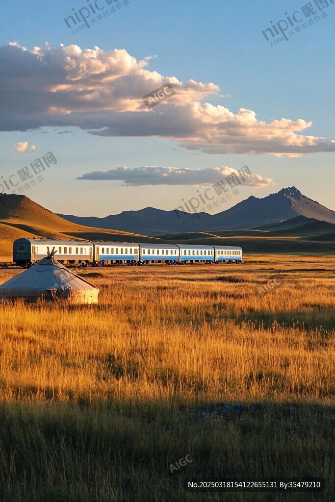 穿越草原的火車之旅