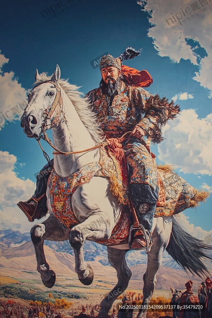 成吉思汗騎馬圖