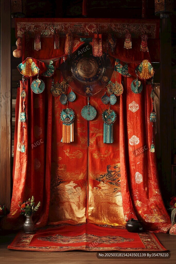 華麗紅色婚禮布置