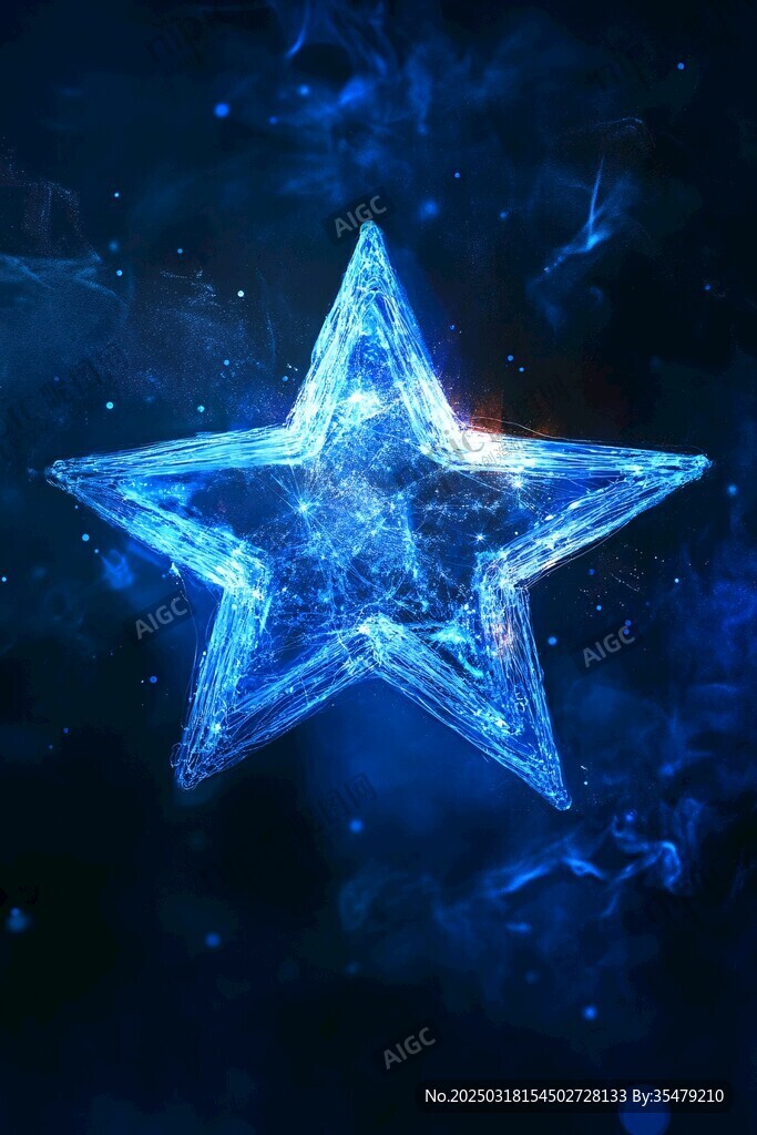 發(fā)光的星星在宇宙中閃耀