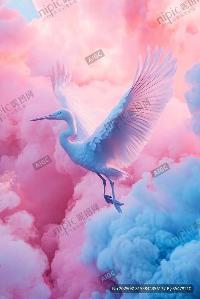 云端之上的仙鶴