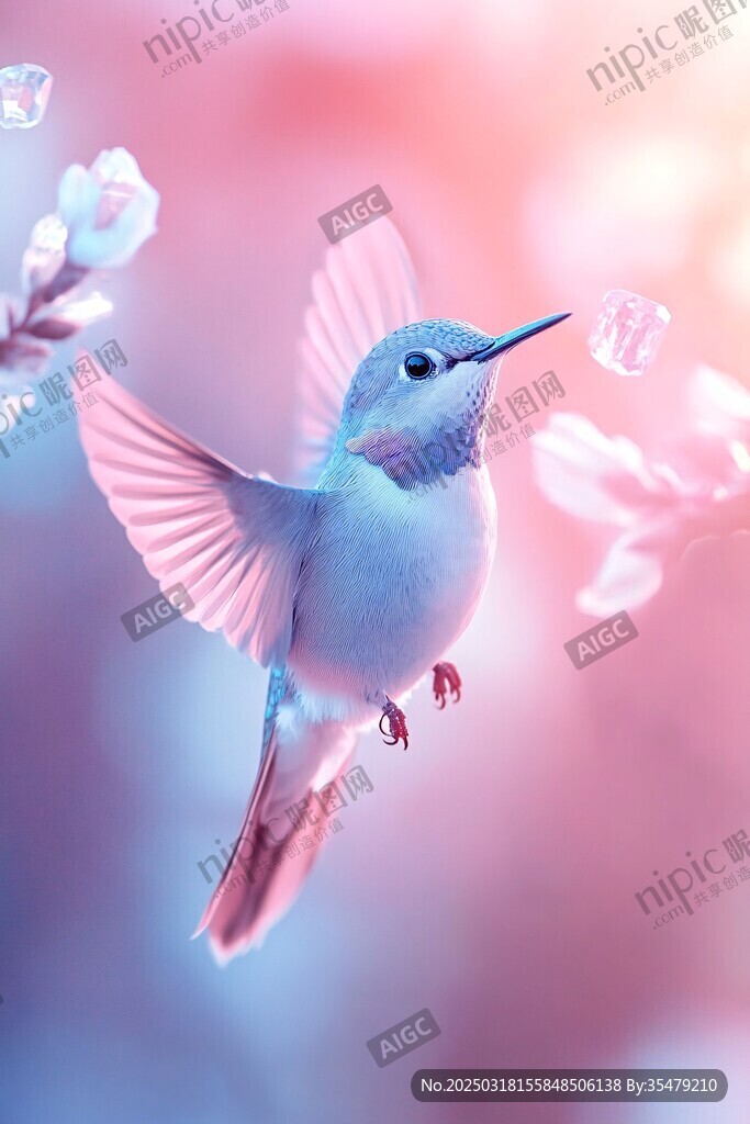 蜂鳥飛舞中的夢幻世界