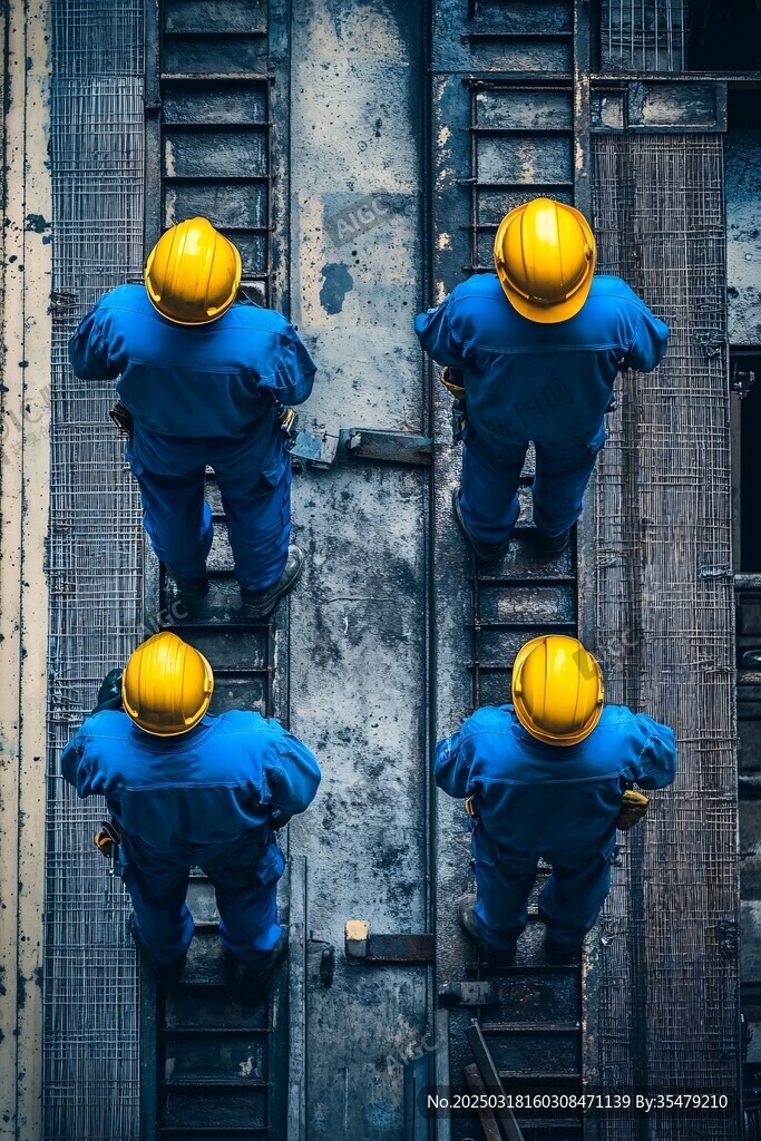 建筑工地上的工人