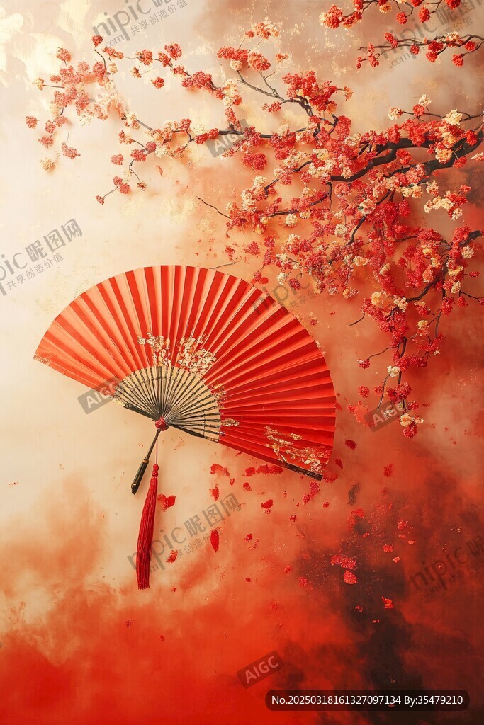 紅扇梅花