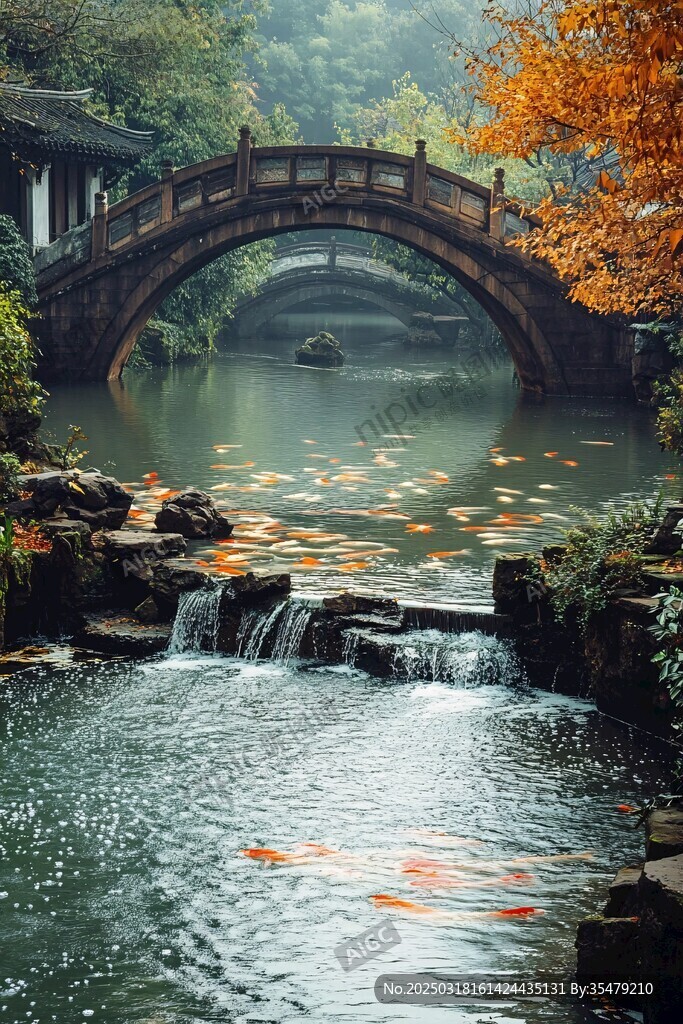 秋日金魚園景