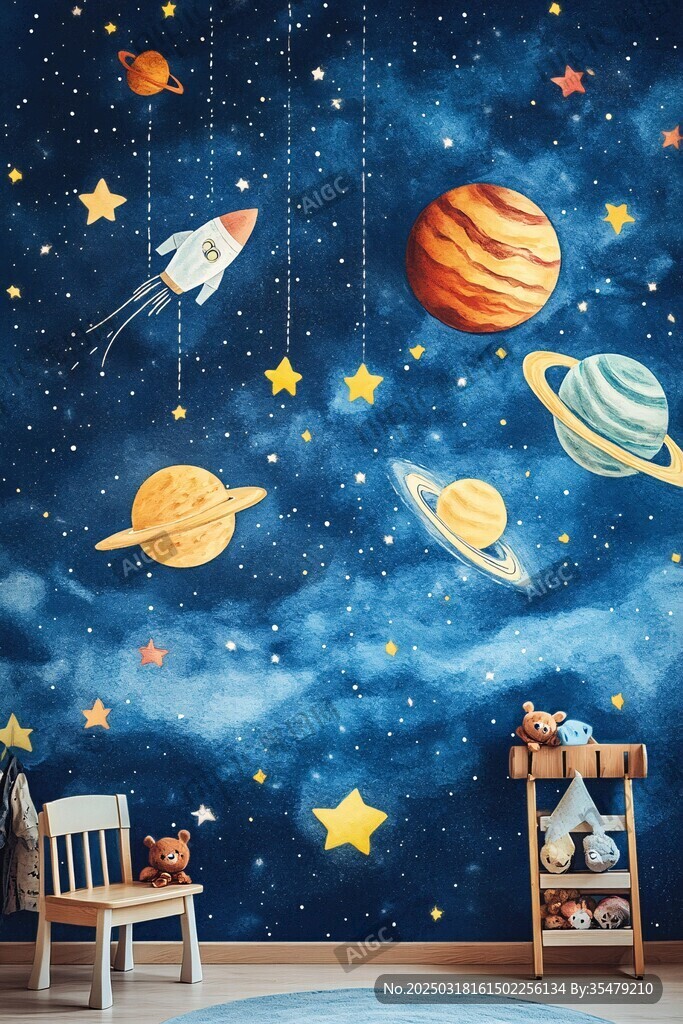太空探索主題兒童房