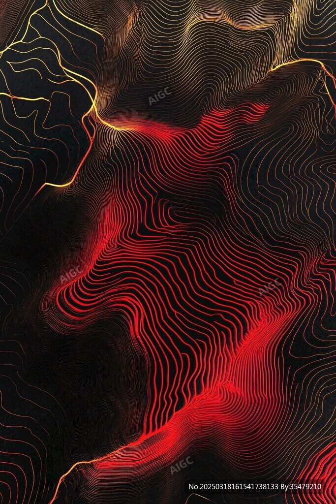 抽象的紅色線條圖案