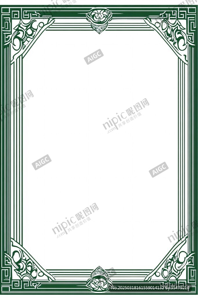 綠色藝術(shù)邊框設(shè)計(jì)